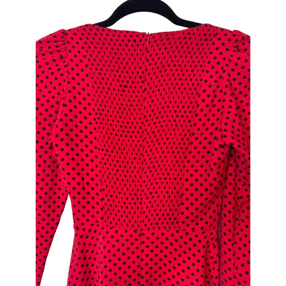 2/$30 ZARA XS Red & Black Polka Dot Mini Dress - Picture 8 of 14